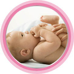 applying bepanthen cream on a baby