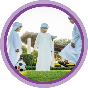 kids playing football